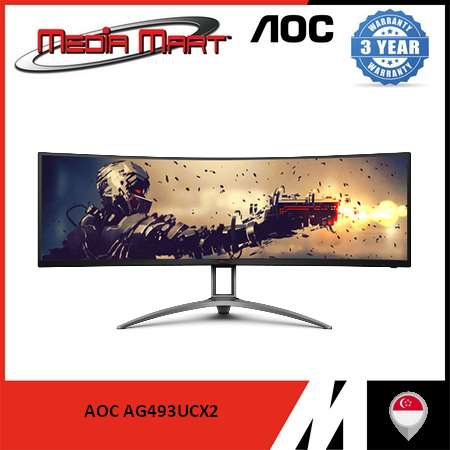 AOC AG493UCX2 49" DQHA VA CURVE SUPERWIDE 165HZ GAMING MONITOR