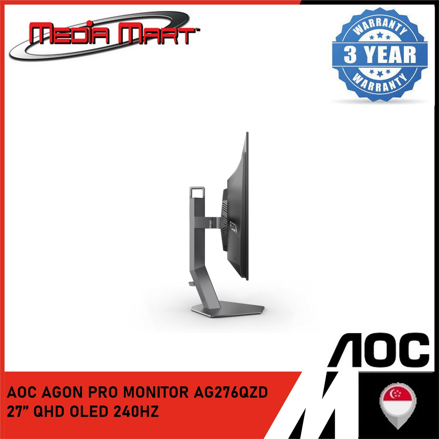 AOC AGON PRO MONITOR AG276QZD 27’’ QHD OLED 240HZ GAMING MONITOR