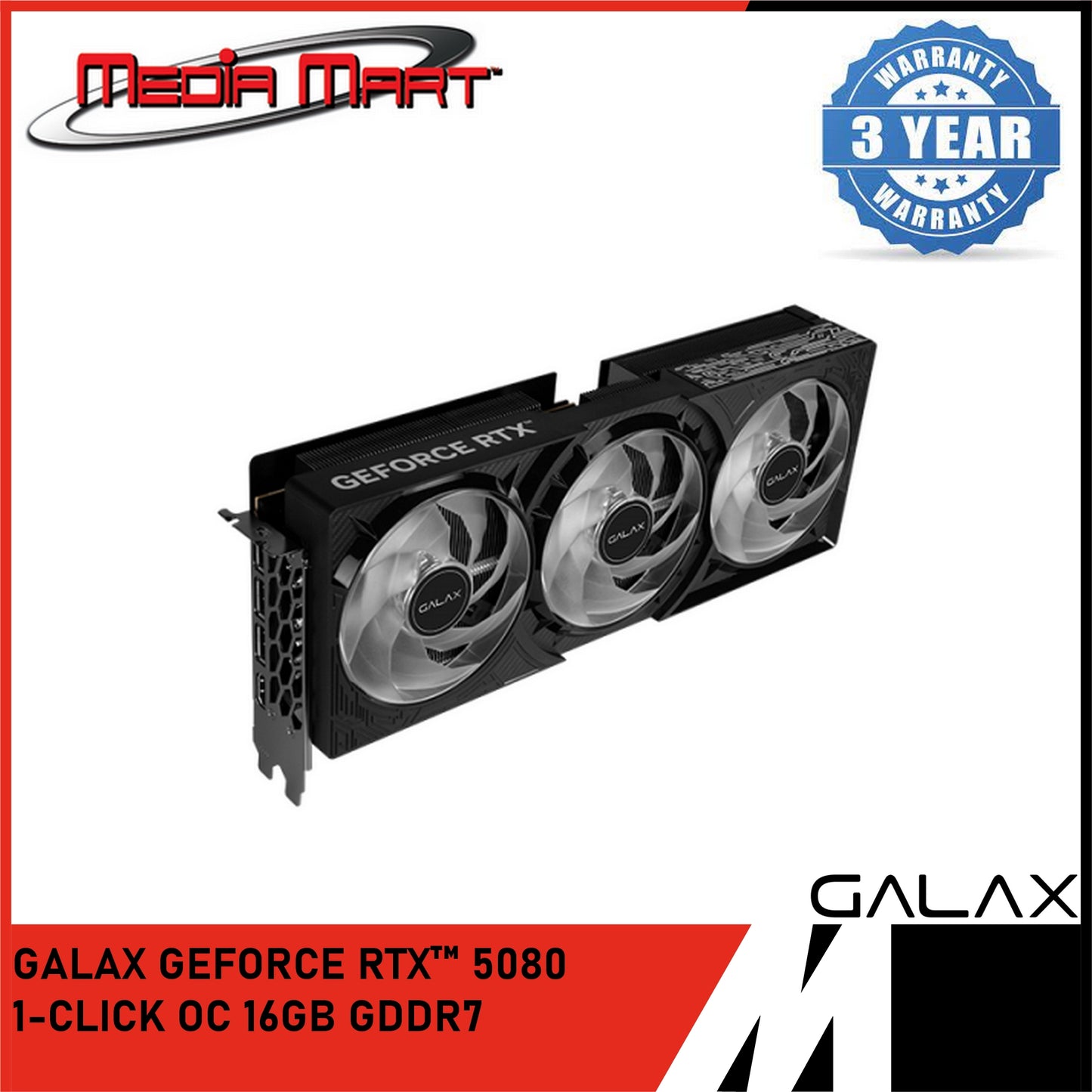 GALAX RTX 5080 1-CLICK OC 16GB GDDR7 GRAPHIC CARD