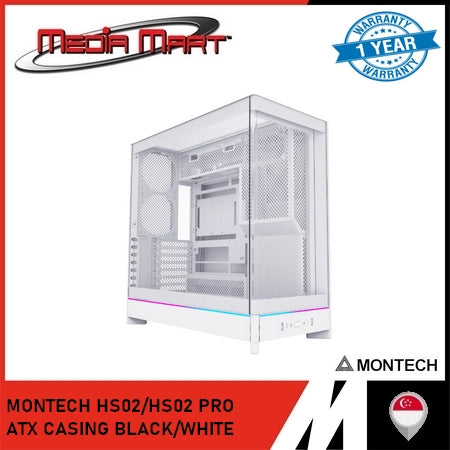 MONTECH HS02/HS02 PRO ATX CASING BLACK/WHITE