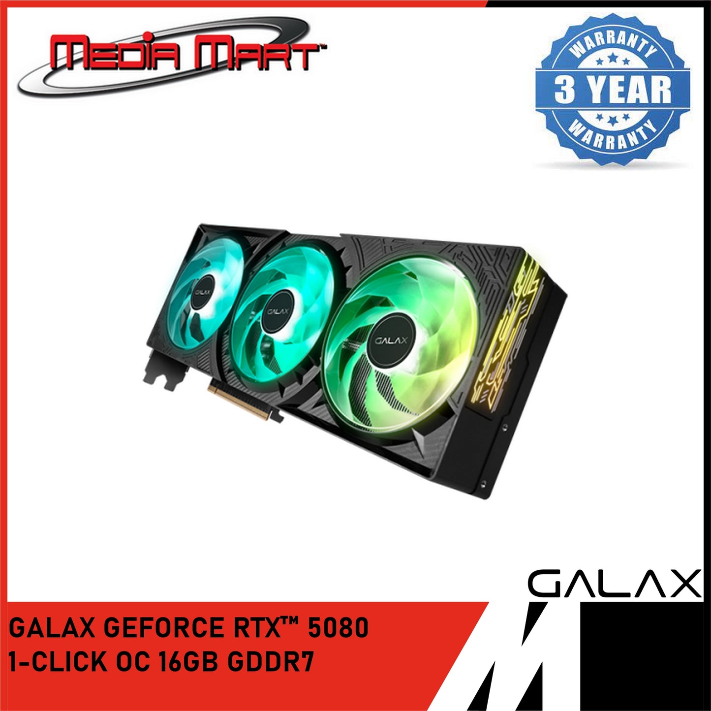 GALAX RTX 5080 1-CLICK OC 16GB GDDR7 GRAPHIC CARD