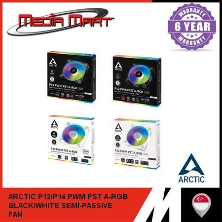 ARCTIC P14 P12 F14 P8 - MAX / PST PWM / SLIM /ARGB | BLACK/WHITE PRESSURE OPTIMISED AIRFLOW CASE FAN