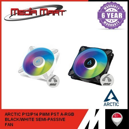 ARCTIC P14 P12 F14 P8 - MAX / PST PWM / SLIM /ARGB | BLACK/WHITE PRESSURE OPTIMISED AIRFLOW CASE FAN