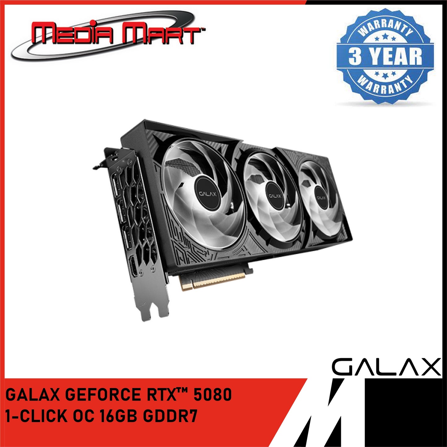 GALAX GEFORCE RTX™ 5080 1-CLICK OC 16GB GDDR7 GRAPHIC CARD