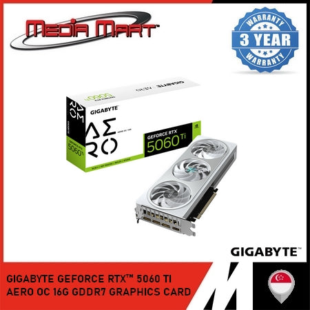 GIGABYTE GEFORCE RTX™ 5060 TI AERO OC 16G GDDR7 GRAPHICS CARD