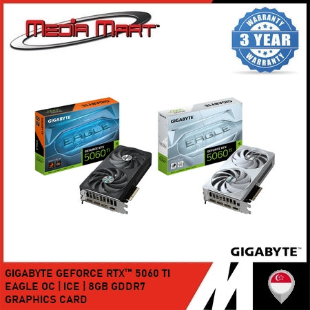 GIGABYTE GEFORCE RTX™ 5060 TI EAGLE OC | ICE | 8GB GRAPHICS CARD