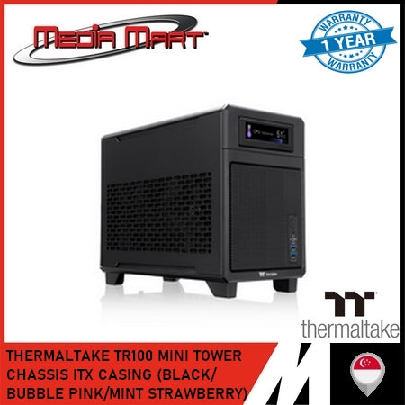 THERMALTAKE TR100 MINI TOWER CHASSIS ITX CASING (BLACK/ BUBBLE PINK/MINT STRAWBERRY)