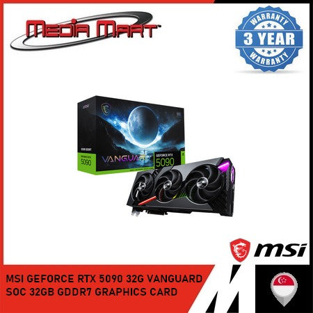 MSI GEFORCE RTX 5090 32G VANGUARD SOC 32GB GDDR7 GRAPHICS CARD