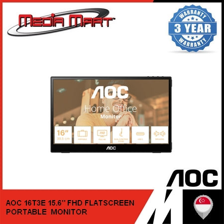 AOC 16T3E 15.6" FHD FLATSCREEN PORTABLE MONITOR