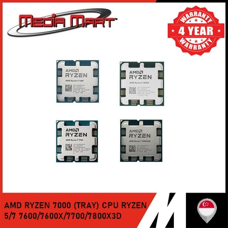AMD RYZEN 7000 TRAY/BOX SET CPU RYZEN 5/7 7600/7600X/7700/7800X3D