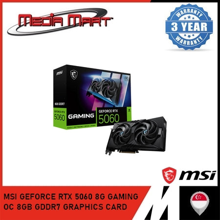 MSI GEFORCE RTX 5060 8G GAMING OC 8GB GDDR7 GRAPHICS CARD