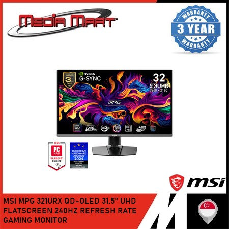 MSI MPG 321URX QD-OLED 31.5" UHD FLATSCREEN 240HZ REFRESH RATE GAMING MONITOR