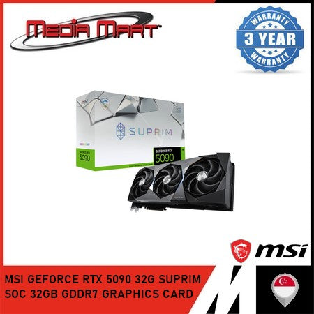 MSI GEFORCE RTX 5090 32G SUPRIM SOC 32GB GDDR7 GRAPHICS CARD