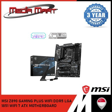 MSI Z890 GAMING PLUS WIFI DDR5 LGA 1851 WIFI 7 ATX MOTHERBOARD