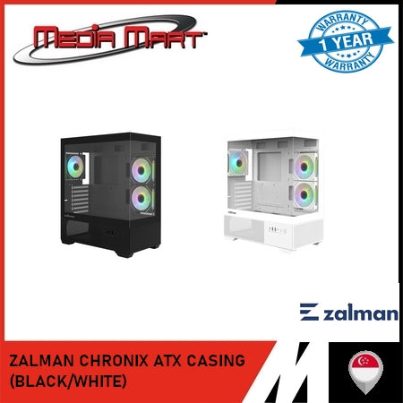 ZALMAN CHRONIX ATX CASING BLACK/WHITE