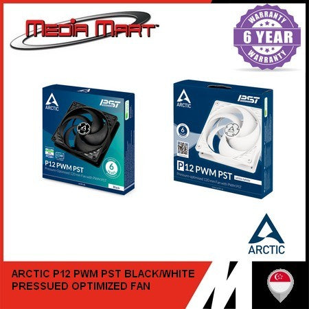 ARCTIC P14 P12 F14 P8 - MAX / PST PWM / SLIM /ARGB | BLACK/WHITE PRESSURE OPTIMISED AIRFLOW CASE FAN