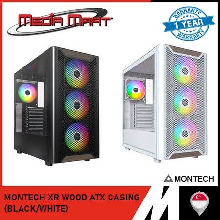 MONTECH XR WOOD ATX CASING (BLACK/WHITE)