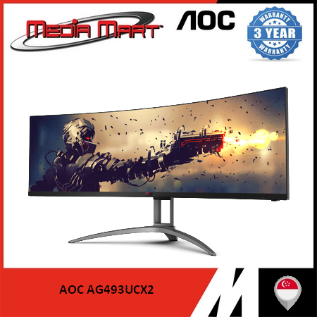 AOC AG493UCX2 49" DQHA VA CURVE SUPERWIDE 165HZ GAMING MONITOR