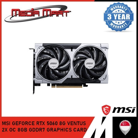 MSI GEFORCE RTX 5060 8G VENTUS 2X OC 8GB GDDR7 GRAPHICS CARD