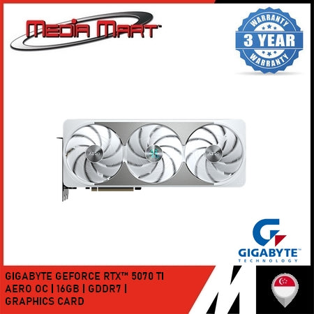 GIGABYTE GEFORCE RTX™ 5070 TT AERO OC 16G GRAPHICS CARD
