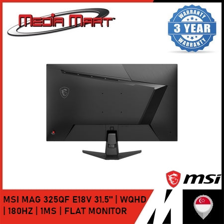 MSI MAG 325QF E18V 31.5" | WQHD | 1MS | 180HZ | FLAT MONITOR