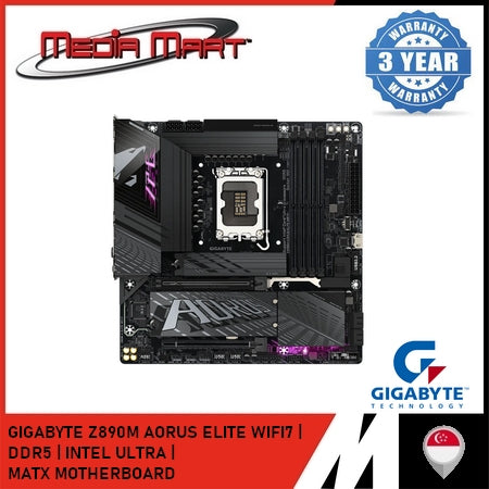 GIGABYTE Z890M AORUS ELITE WIFI 7 LGA 1851 DDR5 M-ATX MOTHERBOARD