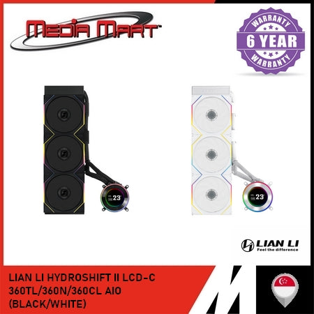 LIAN LI HYDROSHIFT II LCD-C 360CL/360TL/360N AIO (BLACK/WHITE)