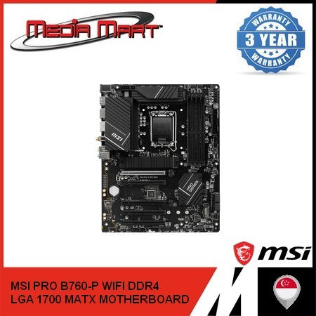 MSI PRO B760-P WIFI DDR4 LGA 1700 ATX MOTHERBOARD