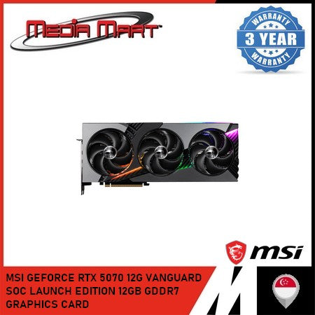 MSI GEFORCE RTX 5070 12G VANGUARD SOC LAUNCH EDITION 12GB GDDR7 GRAPHICS CARD