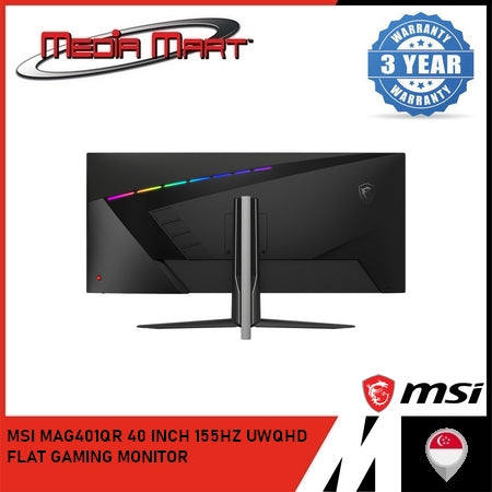 MSI MAG401QR 40 INCH 155HZ UWQHD FLAT GAMING MONITOR