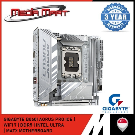 GIGABYTE B860I AORUS PRO ICE LGA 1851 DDR5 MINI-ITX MOTHERBOARD