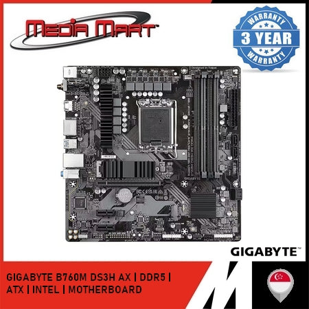 GIGABYTE B760M DS3H AX | M-ATX | INTEL | DDR5 | MOTHERBOARD
