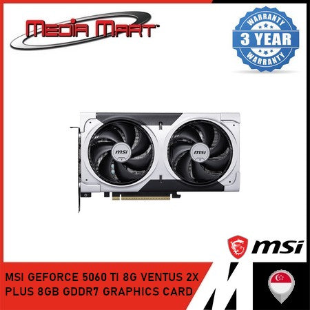 MSI GEFORCE 5060 TI 8G VENTUS 2X PLUS 8GB GDDR7 GRAPHICS CARD