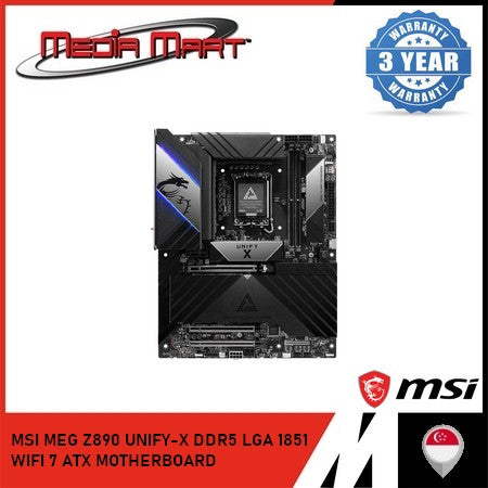 MSI MEG Z890 UNIFY-X DDR5 LGA 1851 WIFI 7 ATX MOTHERBOARD