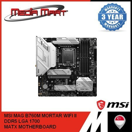 MSI MAG B760M MORTAR WIFI II M-ATX MOTHERBOARD