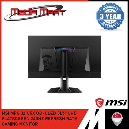MSI MPG 321URX QD-OLED 31.5" UHD FLATSCREEN 240HZ REFRESH RATE GAMING MONITOR