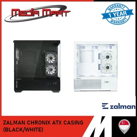 ZALMAN CHRONIX ATX CASING BLACK/WHITE