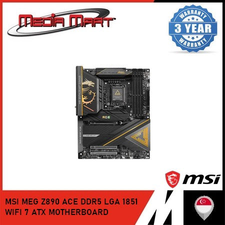 MSI MEG Z890 ACE DDR5 LGA 1851 WIFI 7 ATX MOTHERBOARD