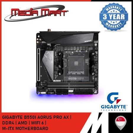 GIGABYTE B550I AORUS PRO AX AM4 DDR4 MINI-ITX MOTHERBOARD