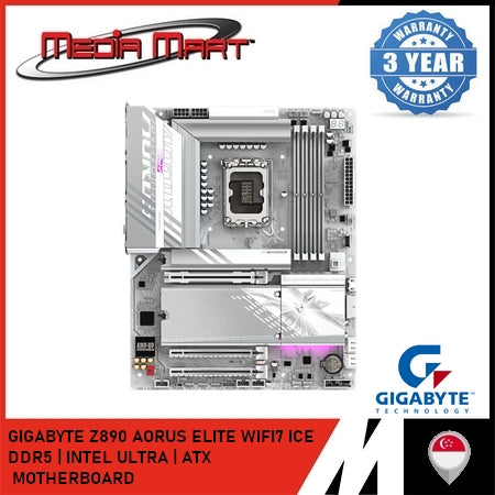 GIGABYTE Z890 AORUS ELITE WIFI 7 ICE LGA 1851 DDR5 ATX MOTHERBOARD