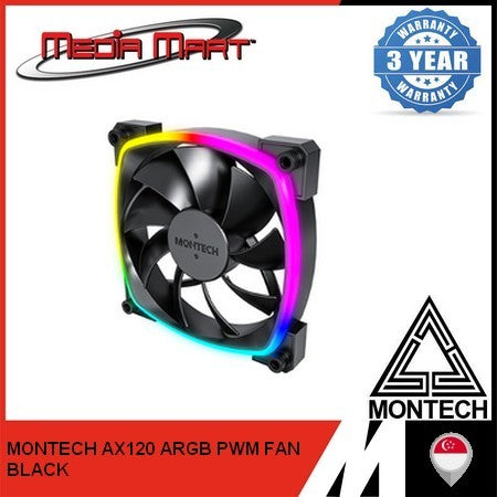 MONTECH AX120 ARGB PWM FAN Black