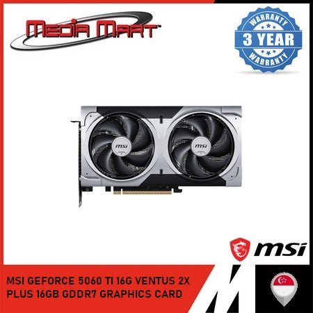 MSI GEFORCE 5060 TI 16G VENTUS 2X PLUS 16GB GDDR7 GRAPHICS CARD