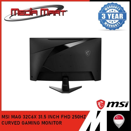 MSI MAG 32C6X 31.5 INCH FHD 250HZ CURVED GAMING MONITOR