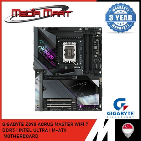 GIGABYTE Z890 AORUS MASTER WIFI 7 LGA1851 DDR5 ATX MOTHERBOARD