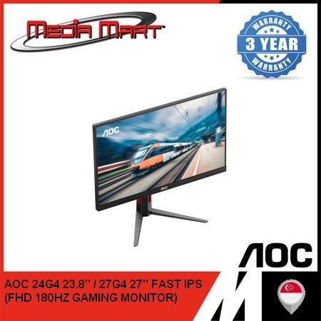 AOC 27G4 27" FHD FAST IPS FLATSCREEN 180HZ GAMING MONITOR