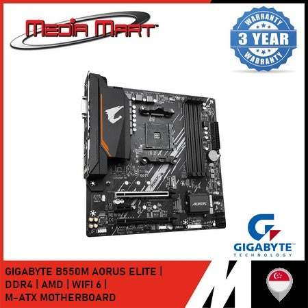 GIGABYTE B550M AORUS ELITE AM4 DDR4 M-ATX MOTHERBOARD