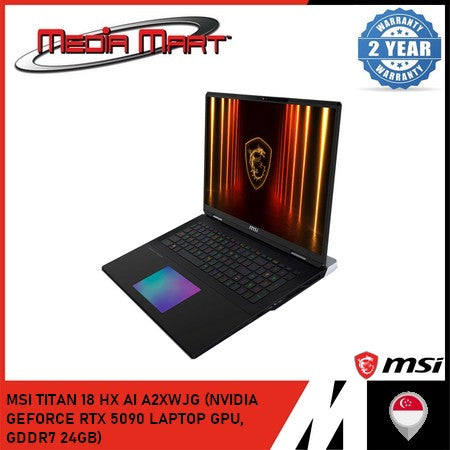 MSI TITAN 18 HX AI A2XWJG (NVIDIA GEFORCE RTX 5090 LAPTOP GPU, GDDR7 24GB)