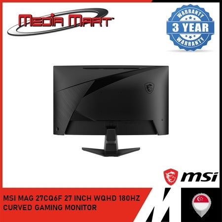 MSI MAG 27CQ6F 27 INCH WQHD 180HZ CURVED GAMING MONITOR