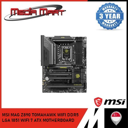 MSI MAG Z890 TOMAHAWK WIFI DDR5 LGA 1851 WIFI 7 ATX MOTHERBOARD