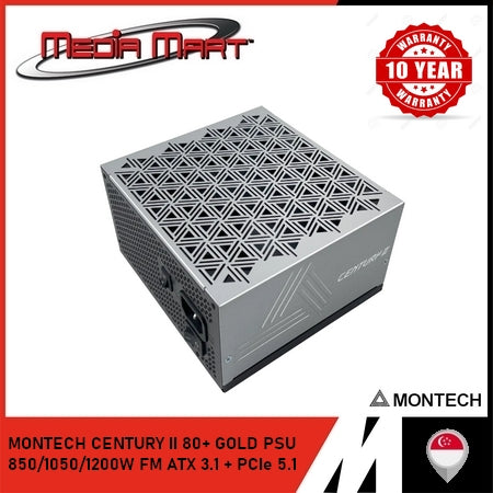 MONTECH CENTURY II 80+ GOLD PSU 850/1050/1200W FM ATX 3.1 + PCIe 5.1